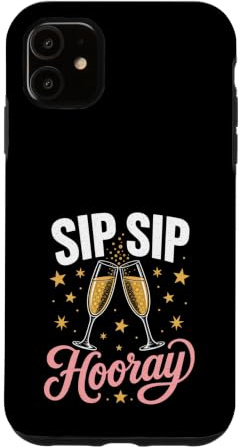 Hülle für iPhone 11 Sip Sip Hooray Champagner Brautbrunch Toast