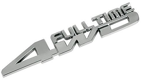 Emblem FULL TIME 4WD 4x4 Allrad SUV Schriftzug Heck 3D Aufkleber Sticker silber chrom