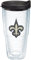 Tervis 1268451 NFL New Orleans Saints Primary Logo Tumbler mit Emblem und schwarzem Deckel, Tritan, transparent