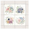 Fliesenaufkleber Aquarell Blumen Landhaus 15x15 cm Set 4teilig 15x15cm