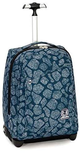 Trolley Invicta Benin Eco-Material, Viola, 35 Lt, 2in1 Zaino con Sollevamento Spallacci per uso Trolley, Scuola & Viaggio