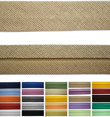 Roban Fashion Baumwoll Schrägband 20mm breit Textilband Blende in 24 Farben