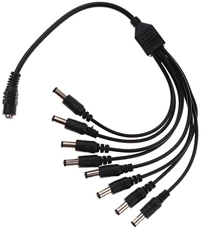 1X Verteiler Kabel Strom 8 Überwachungskamera 8 Fach 1/8 DC Splitter