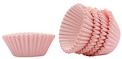 100 Mini Cupcake Cases Baking Muffin Cake for Birthday Party Wedding (Pink)
