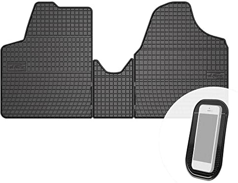 moto-MOLTICO Gummimatten Auto, 3-teiliges Set, Allwetter Gummi Fußmatten, Antirutsch & Wasserfest Autoteppiche - passend für Peugeot Expert II, FIAT Scudo II, Citroen Jumpy 2 II, Toyota ProAce I