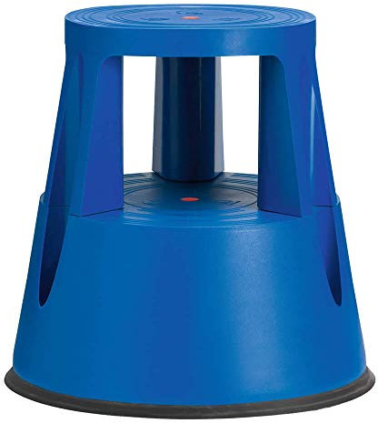 Rollhocker a-series AS1231 Tritthocker, fahrbar, Kunststoff, BLAU
