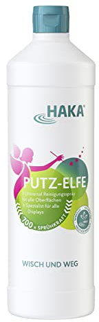 HAKA Putz Elfe Universalspray für Glas, Display, Möbel, Hochglanz, 1 L Nachfüller