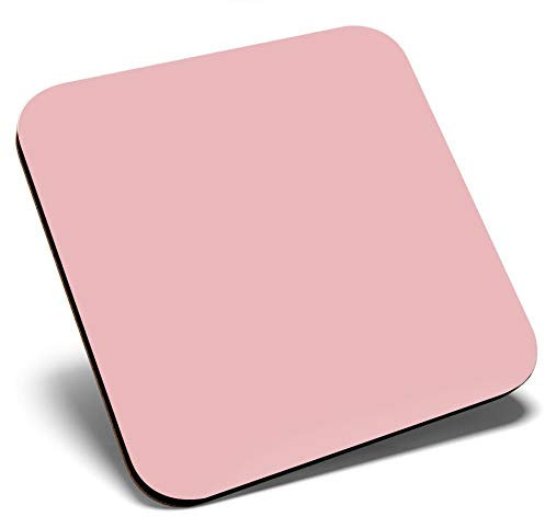 Dessous-de-verre Carré Rose Poudré | Sous-verre Brillant de Qualité | Protection de Table pour Tout Type #44922