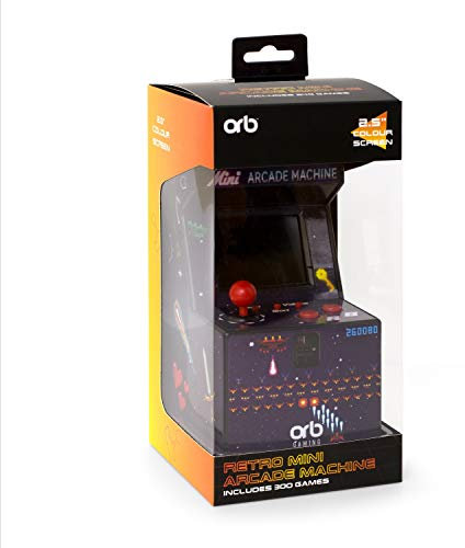 Orb 1002624 Mini Arcade Machine con 300 Giochi a 16 Bit, Multicolore
