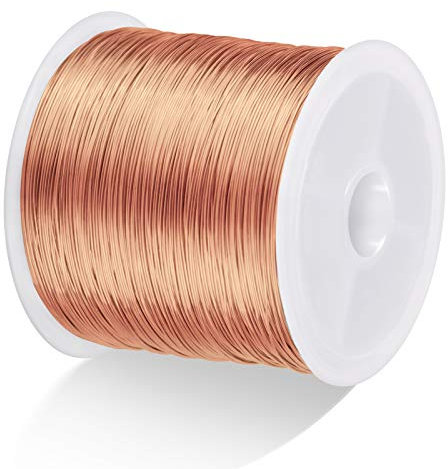 MIKIMIQI 328Ft Jewelry Wire - 26 Gauge Tarnish Resistant Copper Beading Wire for Jewelry Making, 0.4mm X 100m (Rose Gold)