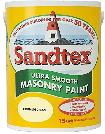 Sandtex Masonry Paint 2.5L Ultra Smooth Cornish Cream
