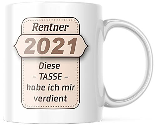 geschenke-fabrik - Renteneintritt Geschenk - Tasse mit Spruch - Geschenke für Männer/Rentner 2021 - zum Abschied - zum Ruhestand - zum Rentenbeginn