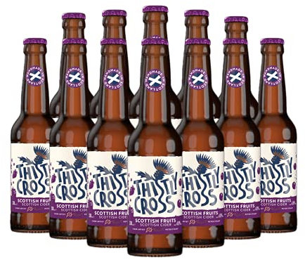Thistly Cross Scottish Fruits Craft Cider 330ml Bottles (12 Pack) - 4.0% ABV