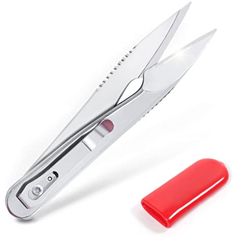 Newness Fadenschere Garn Schere, Schneiderschere Fadenschneider Nähen Scheren, Edelstahl Stoffscheren Schneider, Profi Thread Nipper mit verstellbaren Nieten