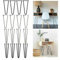 Lot de 4 pieds de table en métal pour table basse, bureau moderne, table de chevet ou chaises, Noir 86 cm
