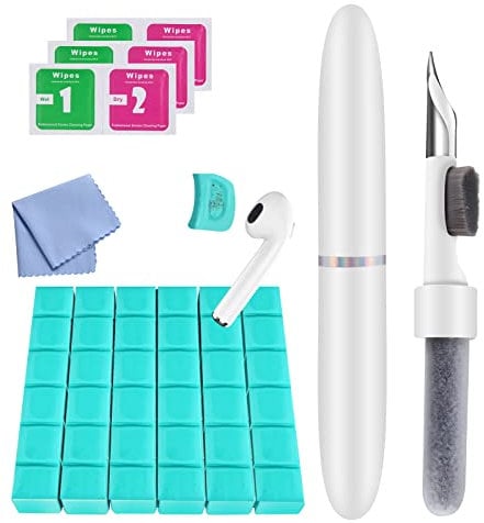 Siumir Reinigungsset für Airpods, Airpods Reiniger mit Reinigungsknete und Reinigungstücher, Cleaning kit für Airpod,Kopfhörer, Ladebox, Kamera, Mobiltelefone