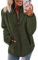 Pullover Damen Fleecepullover Teddyjacke Teddy Flauschiger Teddyfleece Jacke Kuschelpullover Winterjacke Fleecejacke Plüschjacke Kuscheljacke Kapuzenpullover Winter Mit Taschen Top (Grün, XXL)