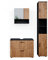Vicco Conjunto de Muebles de baño Irma, Oro Power Roble/Antracita, 3 Piezas, con cajonera y Mueble Alto