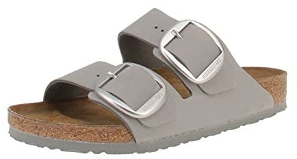 Birkenstock Damen Sandalen Arizona Big Buckle Nubuk Leder Large, Taubengrau, 38 EU