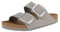 Birkenstock Damen Sandalen Arizona Big Buckle Nubuk Leder Large, Taubengrau, 38 EU