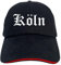 Köln Cappy - Altdeutsch Bedruckt - Schirmmütze - Schwarz-Rotes Cap OneSize-SchwarzRot