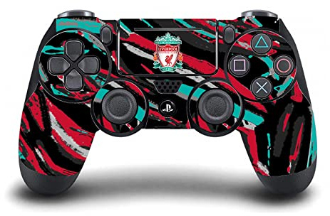 Head Case Designs Offizielle Liverpool Football Club Abstrakter Pinsel Kunst Vinyl Haut Gaming Aufkleber Abziehbild Abdeckung kompatibel mit Sony PlayStation 4 PS4 DualShock 4 Controller