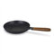 Poêle 24 cm acier emmaillé poignée acacia Mandala, Black