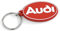 Audi A16-2283 Schlüsselanhänger Logo Pflaume Oval Anhänger Keyring, rot/weiß
