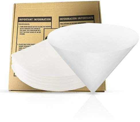 Abbey 50 Deep Fat Fryer Cooking Oil Filter Paper – Non Woven Commercial Kitchen Cooking Oil Cone Filter Paper Enhance Taste – Disposable Filter Paper for Restaurants, Cafes, Hotels - 25.4x25.4x25.4cm