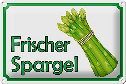 FEMER Blechschild Hinweis 30x20cm frischer Spargel Restaurant