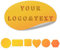 Personalisierte Aufkleber Klebeetiketten selbst gestalten von Business Firmenlogo, Foto, Text in Rund, Quadra,Rechteck, Ellipse (Ellipse)
