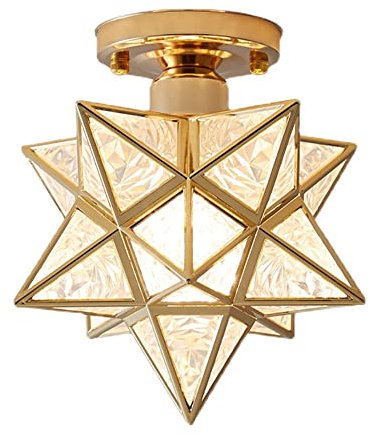 Chao Zan Hängelampe Kreative Pendelleuchte E27 Blütenblatt Hängeleuchte Dekorative Kreativ Kronleuchter Deckenlampe Deckenleuchte Lampe Schlafzimmer Küche Esszimmer Flur, Gold Rosa Grün (Gold)