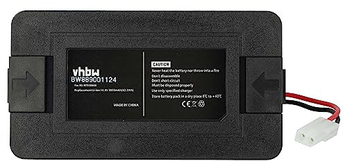 vhbw Batería Compatible con Rowenta X-plorer Serie 45 Aqua RR8275, RR8275WH, RR8277, RR8277WH aspiradora Negro (3000 mAh, 14,4 V, Li-Ion)