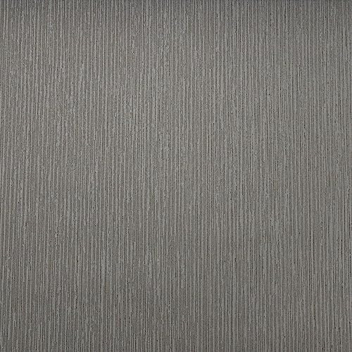 SOPHIE LAURENCE Linen Textured Designer Wallpaper - Non-Woven Vinyl - Heavy Duty Thick - Paste The Wall (Full Roll, Black)