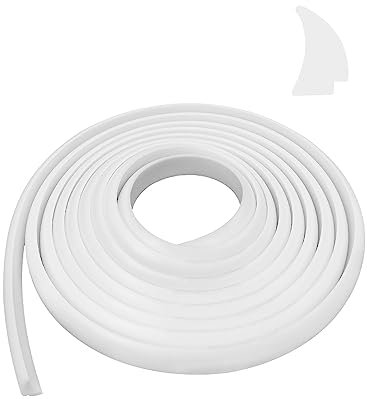 White RV Window Seal Strip 1/2'' x 1/4'' Rubber Weather Stripping Seal RV Stationary Window Glass Edge Seal Silicone Rubber Window Seal Strip for RV Boat Truck Automotive, 30Ft