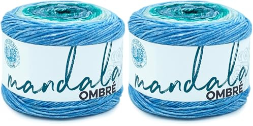 Lion Brand Yarn Company Mandala Ombre Yarn, Mantra, One Skein (Pack of 2)