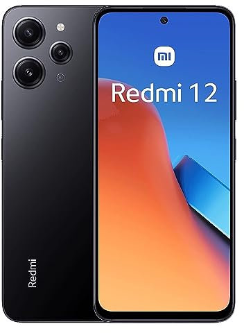 Xiaomi Redmi 12 4G - Smartphone de 4+128GB, Pantalla de 6,79 FHD+ AdaptiveSync 90 Hz, MediaTek G88, Triple cámara de 50MP, NFC, batería de 5000 mAh, Negro (Versión ES) (Reacondicionado)