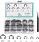E-clips Anelli Elastici 450 Pezzi 13 Taglie 1.5mm-15mm E Tipo Anello Acciaio Carbonio Assortimento Kit per Fissaggio di Pulegge Ingranaggi di Cuscinetto