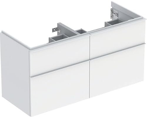 Geberit iCon Unterschrank für Doppelwaschtisch, 4 Schubladen, 118,4x61,5x47,6 cm, 502309, 502.309.01.3, Farbe: weiß/lackiert matt