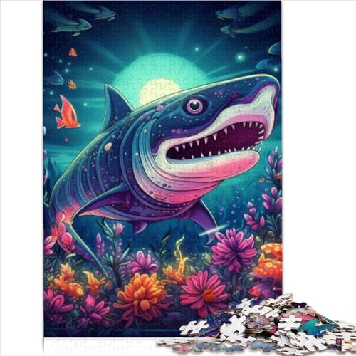 für Erwachsene Puzzle The Jaws Puzzles für Erwachsene 1000-teiliges Holzpuzzle für Jungen und Mädchen, tolles Geschenk für Erwachsene, Größe (50x75 cm)