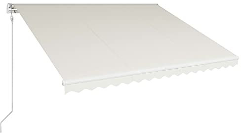 Gaseeto Tenda da Sole Avvolgibile Modern 400x300 cm Crema Poliester Automatica