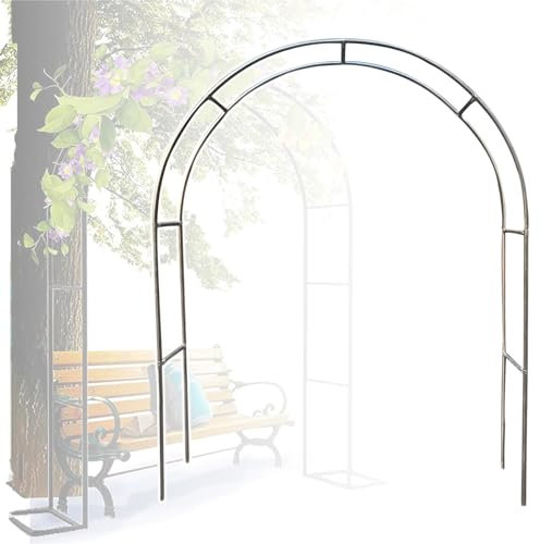Large Stainless Steel Garden Arch Trellis For Climbing Plants, Metal Garden Arbor - Outdoor Patio Décor, Wedding Arches For Lawn, Party, Backyard Decoration - Easy To Assemble(3.2 * 2.4m(10 * 7.9ft))