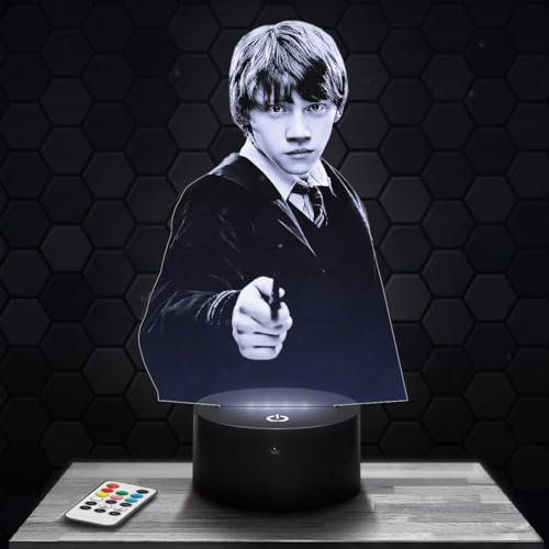 Lampe Ron - 3D-Fantasiefilm Magie Dekoration für Jungen und Mädchenzimmer, Geschenkidee für Dekoratives Sanftes Licht, Nachtlicht, Bürodeko für Teenager