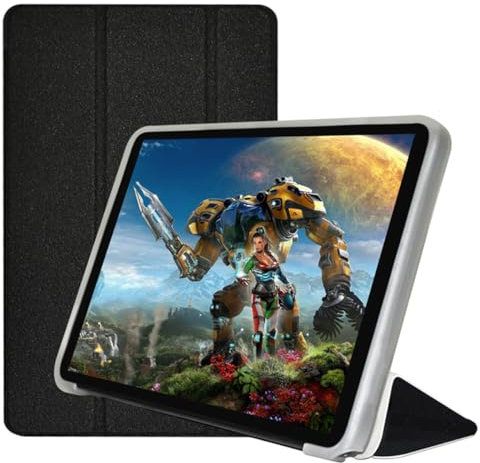 Qiawum Tri-Folding Stand Funda for Teclast P85T Case 8 Tablet PC Folio PU Leather Cover with Soft TPU Back Shell (Black)