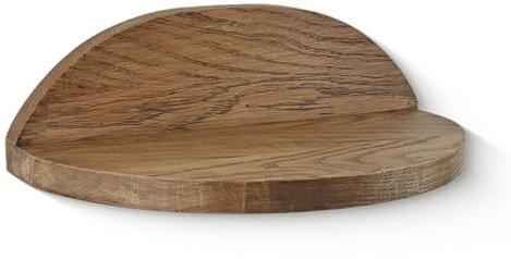 Natuhr Holz Schweberegal kleines Wandregal Hängeregal - Switch - Pflanzenregal Eiche dunkel geölt massiv