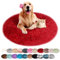nvdsivee Hundebett Rund Katzenbett PlüSch Hundebetten Maschinenwaschbar Hundematte Hundekissen für Kleine Mittelgroße Grosse Hunde mit Rutschfestem Boden Rot 70cm