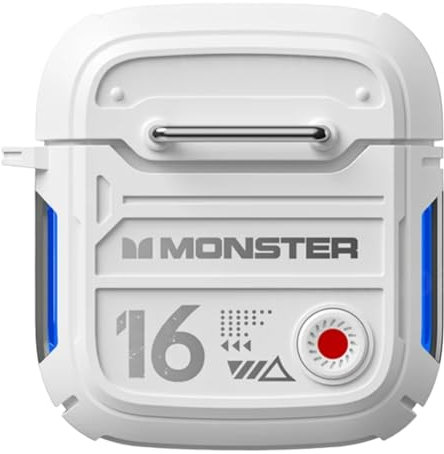 Monster Kabellose Kopfhörer, Bluetooth 5.3, Hi-Fi-Audioqualität, Touch-Steuerung, ergonomisches In-Ear-Design (Weiß)