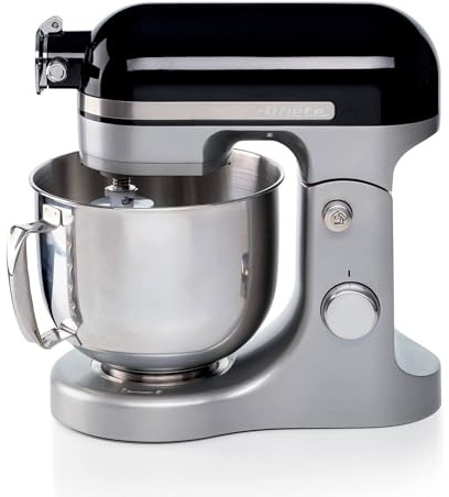 Ariete 1589 Impastatrice Planetaria Moderna, 1600 Watt, 11 velocità, 5.5 Litri, 3 accessori per impastare, amalgamare e montare. Nero