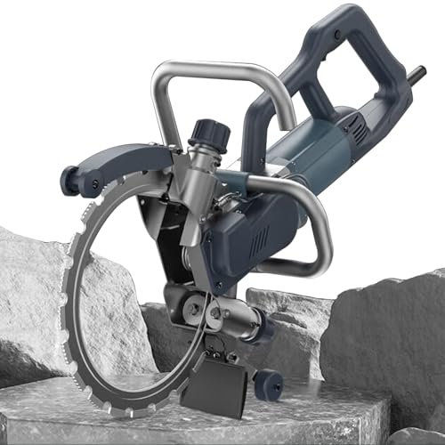 YHUEGH Concrete Saw Electric Wall Chaser, 8800W Wall Groove Cutting Machine, 270MM Cut Depth, Electric Grinder With Saw Blade, with Leakage Protection, for Stone, Metal, Stainless Steel