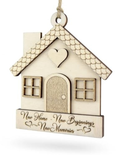 Moving Home Gift Wooden Ornament New Home New Beginnings New Memories Little Housewarming Sign Plaque